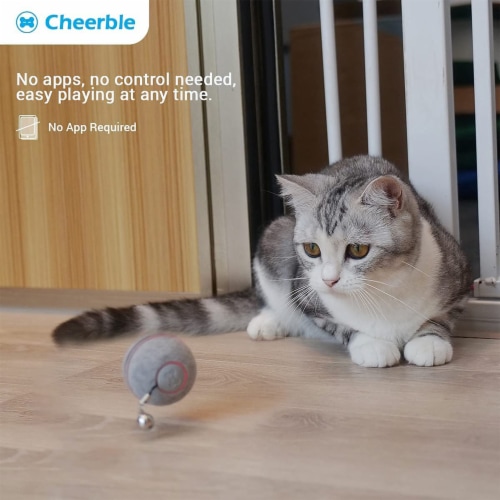 Cheerble Automatic Self Propelling 3 Speed Interactive Pet Cat Toy Ball Green 1 Piece Smith s Food and Drug