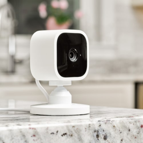Blink Mini Indoor Plug-in Smart Surveillance Camera - White Perspective: bottom