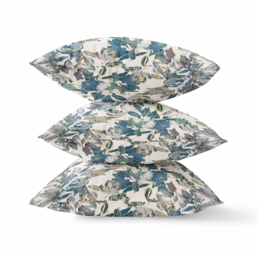 Watercolor Lilac Bulb Broadcloth Blown And Closed Pillow In Green Gray Perspective: bottom