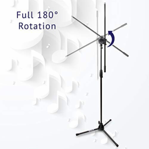 LyxPro Microphone Stand, Durable Mic Sound Foam with Adjustable Height
