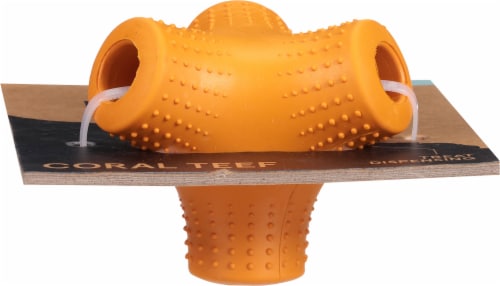 BARK Coral Teef Super Chewer Dog Treat Dispensing Toy Perspective: bottom