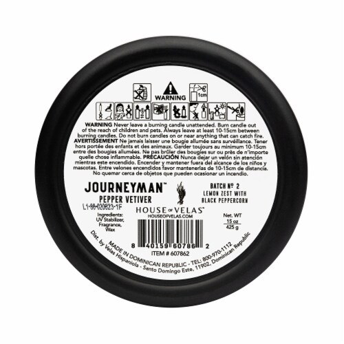 House of Velas® Journeyman Collection™ Pepper Vetiver Jar Candle Perspective: bottom