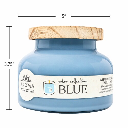 Aroma From Nature House of Velas 2 Wick Jar Candle Blue Perspective: bottom