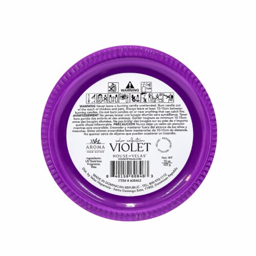 Aroma From Nature House of Velas Jar Candle Violet Perspective: bottom