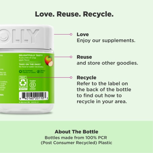 Olly® Metabolism Snappy Apple Gummy Rings Perspective: bottom