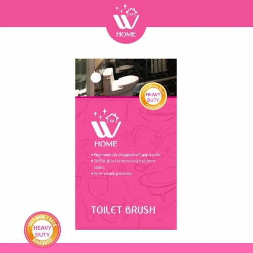 W Home Toilet Brush, Bathroom Cleaning Bowl Brush, Long Handle Toilet Scrubber | Pack Of 2 Perspective: bottom