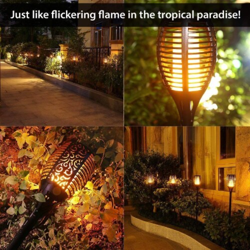 WBM Smart Solar Lights Waterproof Flickering Flame Lights for Yard 43 Inches 6 PCS 1 Smith s Food and Drug