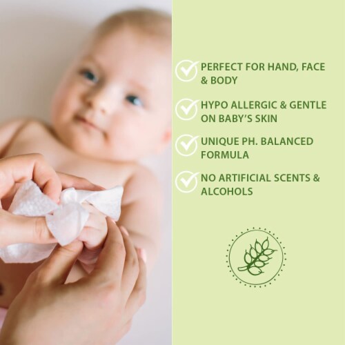 WBM Baby Wipes, Safe & Clean with Flip Flop Dispenser, Flushable Wet Wipes (Pack of 24) Perspective: bottom