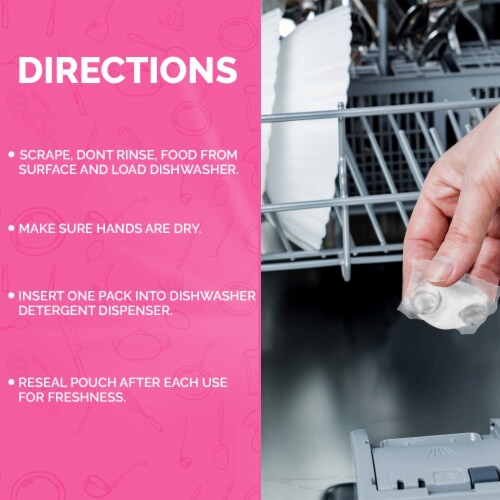 Dishwasher Pods, Formulated with Lemon Extracts, Dishwasher Detergent, 48 Count Perspective: bottom