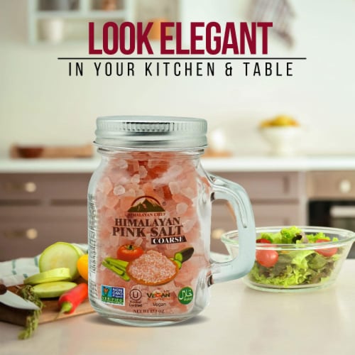 Himalayan Chef Pink Himalayan Salt, Mason Jar, Coarse Grain - 4 PCS Perspective: bottom