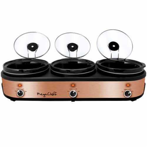 MegaChef Triple 2.5 Quart Slow Cooker and Buffet Server One Size Kroger