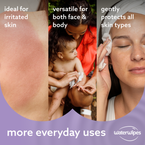 WaterWipes® Soothing Clean 99% Water Based Baby Wipes Perspective: bottom