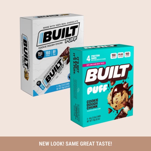 BUILT® Puff Cookie Dough Chunk Protein Bars Perspective: bottom