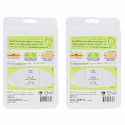 Avarelle Acne Cover Pimple Patch Frontline Essential 8 Oval Patches 2 Pack Perspective: bottom