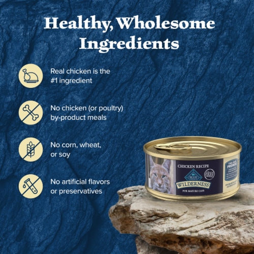 Blue Buffalo Wilderness High-Protein Grain-Free Adult 7+ Wet Cat Food Chicken Perspective: bottom
