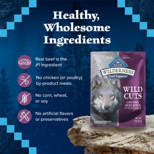 Blue Buffalo Wilderness Natural High Protein Adult Wild Cuts Wet Dog Food Beef Hearty Gravy 3 oz Kroger
