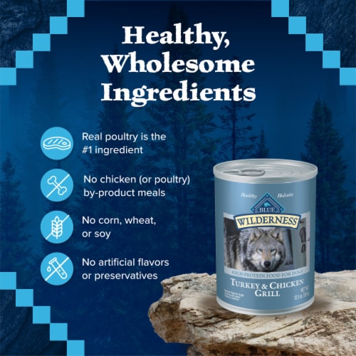 Blue Buffalo Wilderness High-Protein Adult Wet Dog Food Turkey & Chicken Grill Perspective: bottom