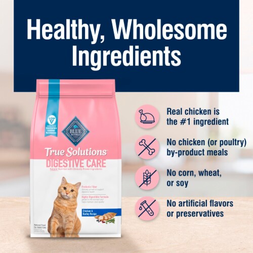 Blue Buffalo True Solutions Blissful Belly Digestive Care Natural Dry Food for Adult Cats Chicken 3.5 lbs Smith s Food and Drug