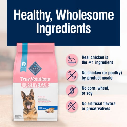 Blue Buffalo True Solutions Blissful Belly Digestive Care Formula Dog Food Perspective: bottom