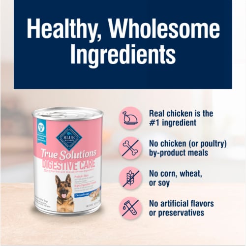 Blue Buffalo True Solutions Blissful Belly Natural Chicken Digestive Care Adult Wet Dog Food Perspective: bottom