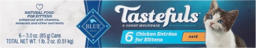 Blue Buffalo Tastefuls Chicken Entree Natural Kitten Pate Wet Cat Food Perspective: bottom