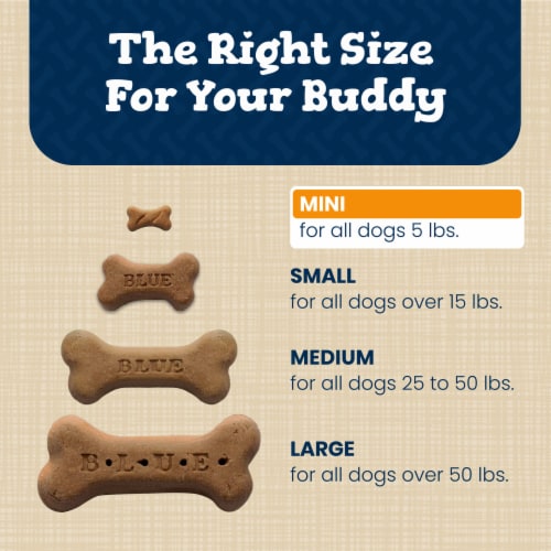 Blue™ Buffalo Bones Beef Flavored Mini Dog Biscuits Perspective: bottom