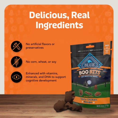 Blue Buffalo Boo Bits Soft Halloween Dog Treats Natural Chicken Perspective: bottom