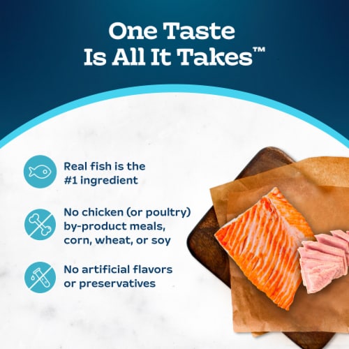 Blue Buffalo Tastefuls Savory Singles Natural Wet Cat Food Cuts in Gravy Salmon & Tuna Perspective: bottom