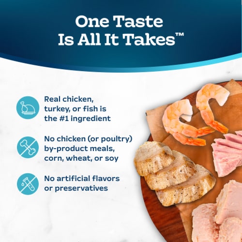 Blue Buffalo Tastefuls Natural Adult Pate Wet Cat Food Variety Pack Turkey Ocean Fish & Tuna Chicken Perspective: bottom