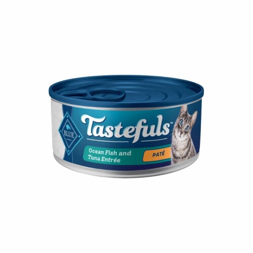 Blue Buffalo Tastefuls Pate Wet Cat Food, Variety Pack, 5.5 Ounce (Pack of 32) Perspective: bottom