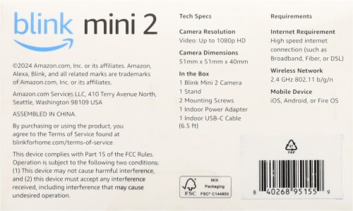 Blink Mini 2 Indoor / Outdoor Plug-In Smart Security Camera Perspective: bottom
