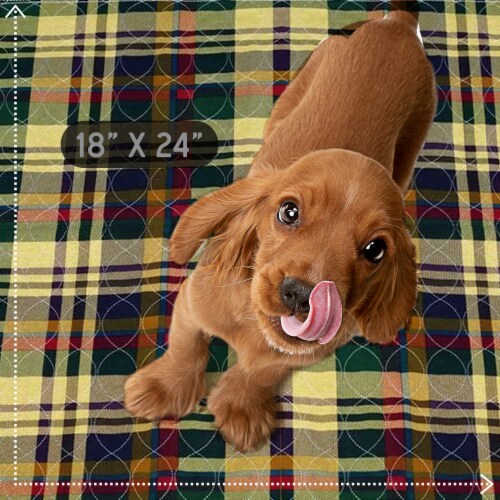 MaxProtect Tartan Plaid Reusable Pee Pads for Dogs, Training Underpads - 1 Pack, 18 x 24 Perspective: bottom