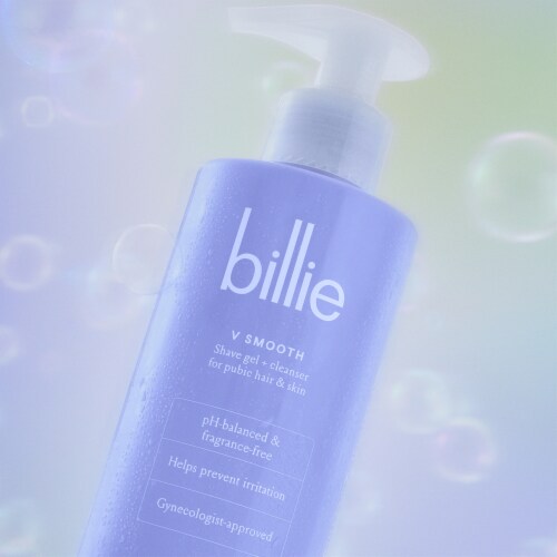 Billie V Smooth Shave Gel + Cleanser for Pubic Hair & Skin pH-Balanced Fragrance Free Perspective: bottom