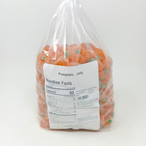 Jelly Pumpkins 5 Pound Package 375 Pieces of Candy | Fall Autumn Thanksgiving Candies Perspective: bottom