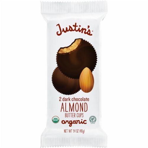Justin's Dark Chocolate Almond Butter Cups Perspective: bottom