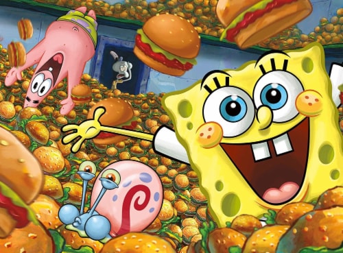 SpongeBob SquarePants 500 Piece Jigsaw Puzzle Perspective: bottom