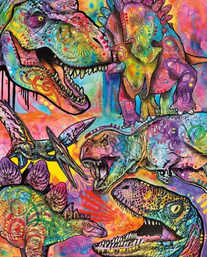 Dean Russo Dinosaurs 500 Piece Jigsaw Puzzle Perspective: bottom