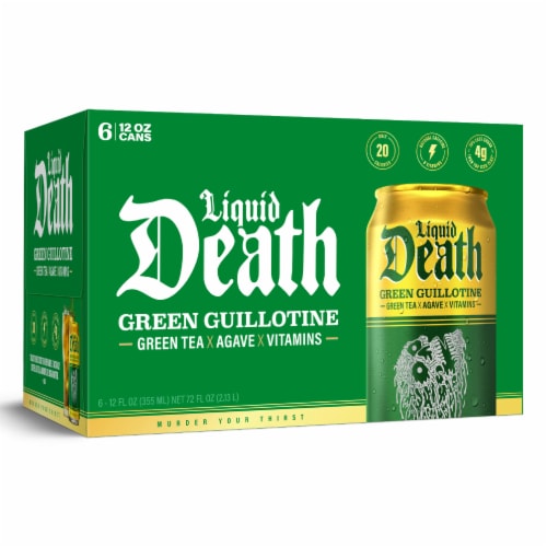Liquid Death, Green Guillotine Iced Tea, Green Tea Perspective: bottom