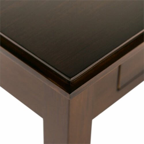 Simpli Home Artisan Wood 46  Transitional Console Sofa Table in Russet Brown Perspective: bottom