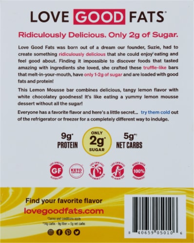 Love Good Fats Lemon Mousse Energy Bars Perspective: bottom