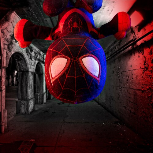 Bleacher Creatures Marvel Miles Morales Ultimate Spider-Man 8  Kuricha Sitting Plush Perspective: bottom