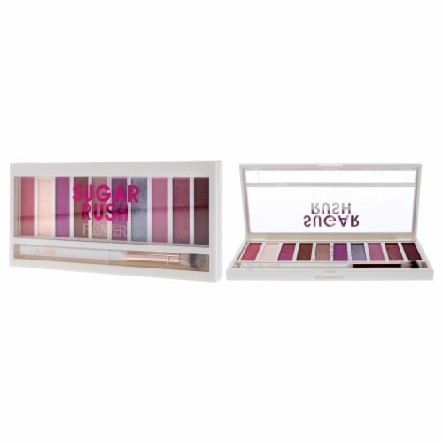 Flower Shimmer and Shade Sugar Rush Eyeshadow Palette Perspective: bottom