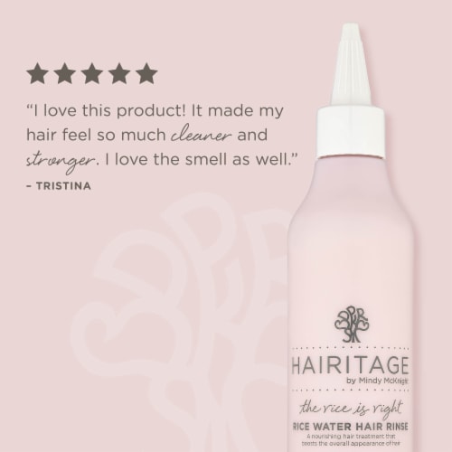 Hairitage Vegan Rice Water Hair Rinse With Rosemary Oil - Cleanse + Repair Hair - Scalp Soothing Perspective: bottom