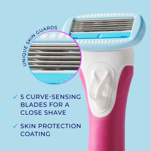 Schick Hydro Silk TrimStyle Women's Razor + 1 Refill with Bikini Trimmer Moisturizes Non-Irritating Perspective: bottom