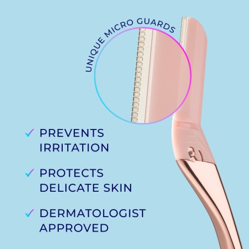 Schick Hydro Silk Dermaplaning Wand + 3 Refill Blades for Face Exfoliates for Glowing Skin Perspective: bottom