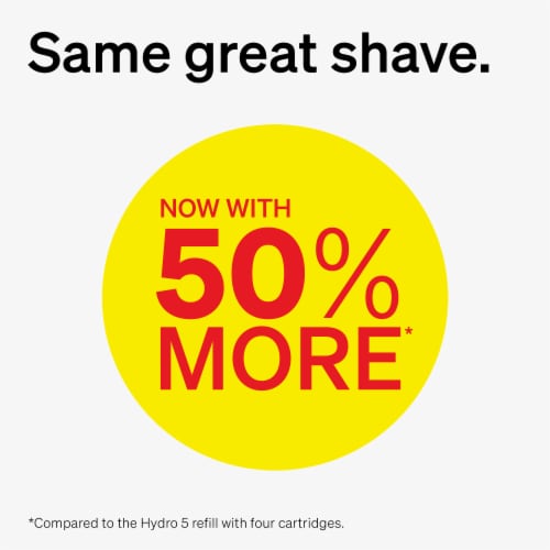 Schick Hydro Dry Skin 5-Blade Razor Refills for Men with Comfort Coating + Two Hour Moisturizing Perspective: bottom