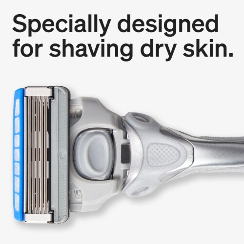 Schick Hydro Dry Skin 5-Blade Men's Razor Blade Refills Perspective: bottom