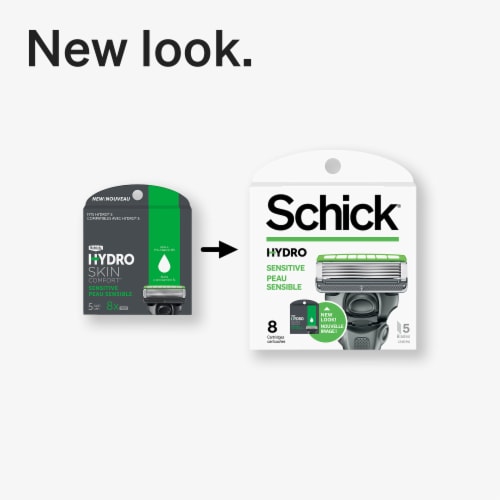 Schick Hydro Sensitive Men's Razor Blade Refills Perspective: bottom