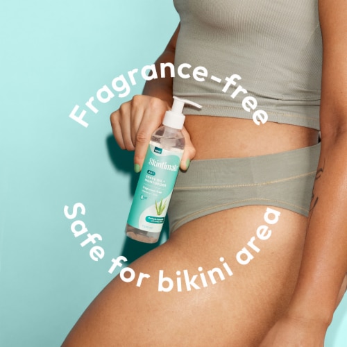 Skintimate 2 in 1 Shave Oil + Moisturizer Sensitive Skin Protects & Smooths Fragrance Free Perspective: bottom