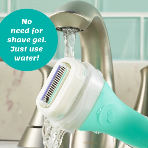 Schick Intuition Sensitive Care 4-Blade Razor + 2 Refills for Women with Natural Aloe Perspective: bottom